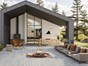 Maison nordique avec terrasse composite CDECK WUUDE en couleur Nordic Oak