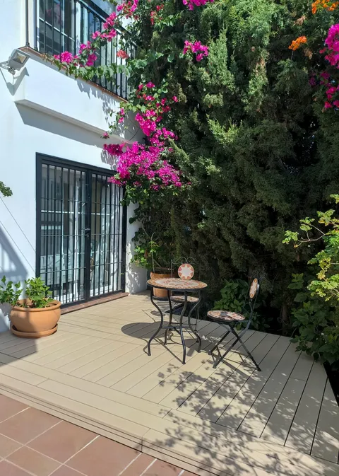 Terrasse composite CDECK — Balcon & petits espaces, coloris Beige Hêtre