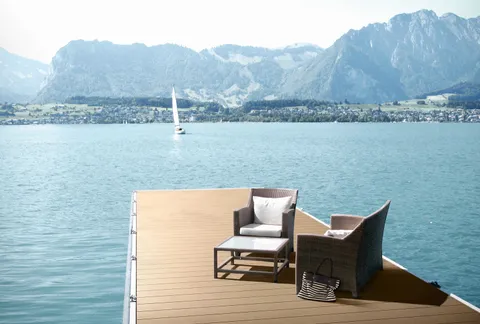 Terrasse composite CDECK — Jardin & abords, coloris Beige Hêtre