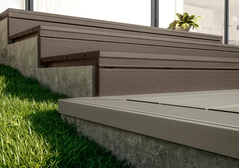 Nez de marche — terrasse composite CDECK, coloris Chocolat