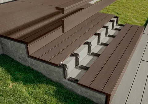 Nez de marche — terrasse composite CDECK, coloris Chocolat