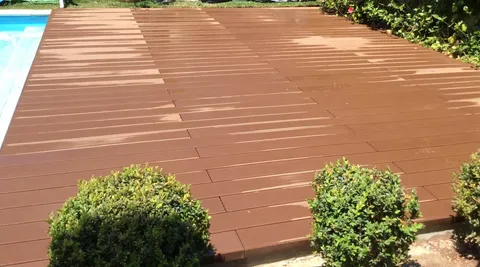 Terrasse composite CDECK — Jardin & abords, coloris Bois Rouge