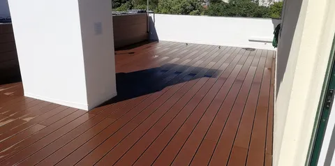 Terrasse composite CDECK — Balcon & petits espaces, coloris Bois Rouge