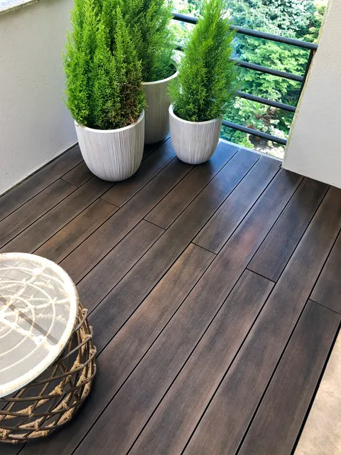 Terrasse composite CDECK — Balcon & petits espaces, coloris Dark Walnut