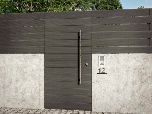 Vedação CFENCE® cor Negro num jardim