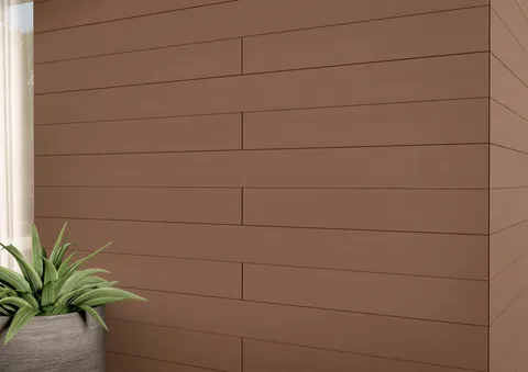 Bardage de façade composite CWALL®, coloris Bois Rouge