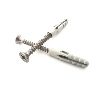 Vis inox 6×60 avec cheville Ø8