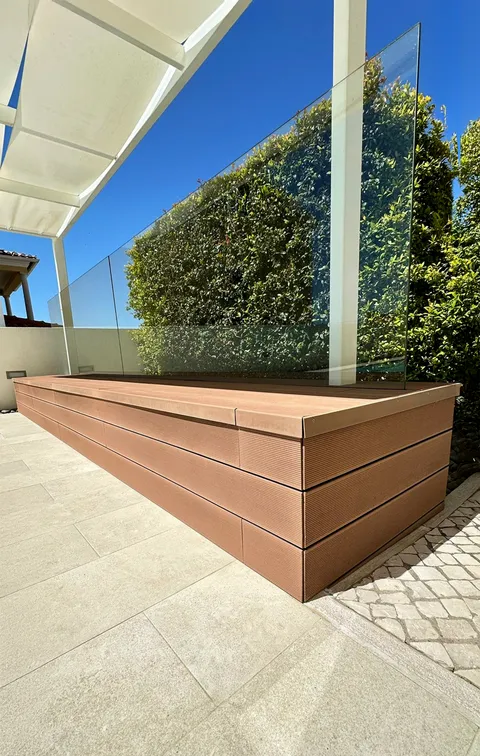 Terrasse composite CDECK — Jardin & abords, coloris Bois Rouge