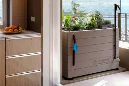 Horta urbana CGARDEN Urban em varanda de cozinha