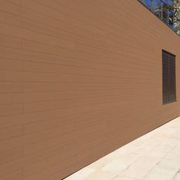 Composite facade cladding CWALL in Redwood on a residential property 