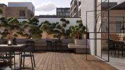 CDECK WUUDE composite decking in Soft Oak on a terrace&nbsp;