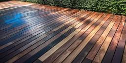 Wooden deck in cumaru