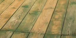 Treated pine wood deck
