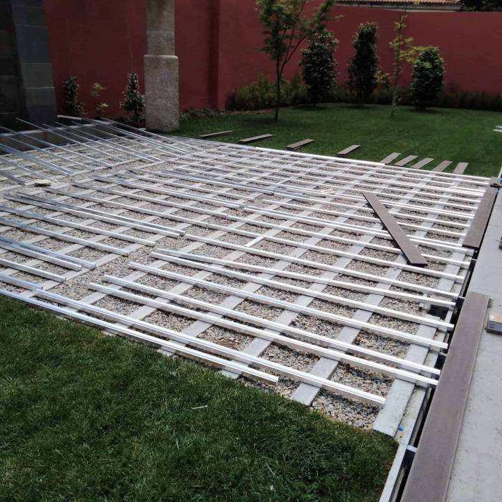 Subestructura de instalación de la Tarima composite CDECK 