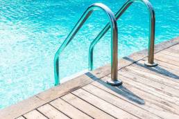 Natural wood outdoor flooring