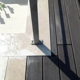 Pormenor de deck compósito CDECK na cor chocolate