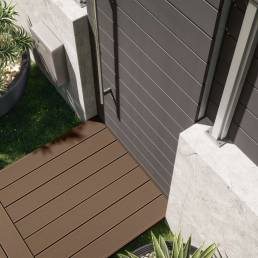 Deck compósito CDECK Original na cor redwood 