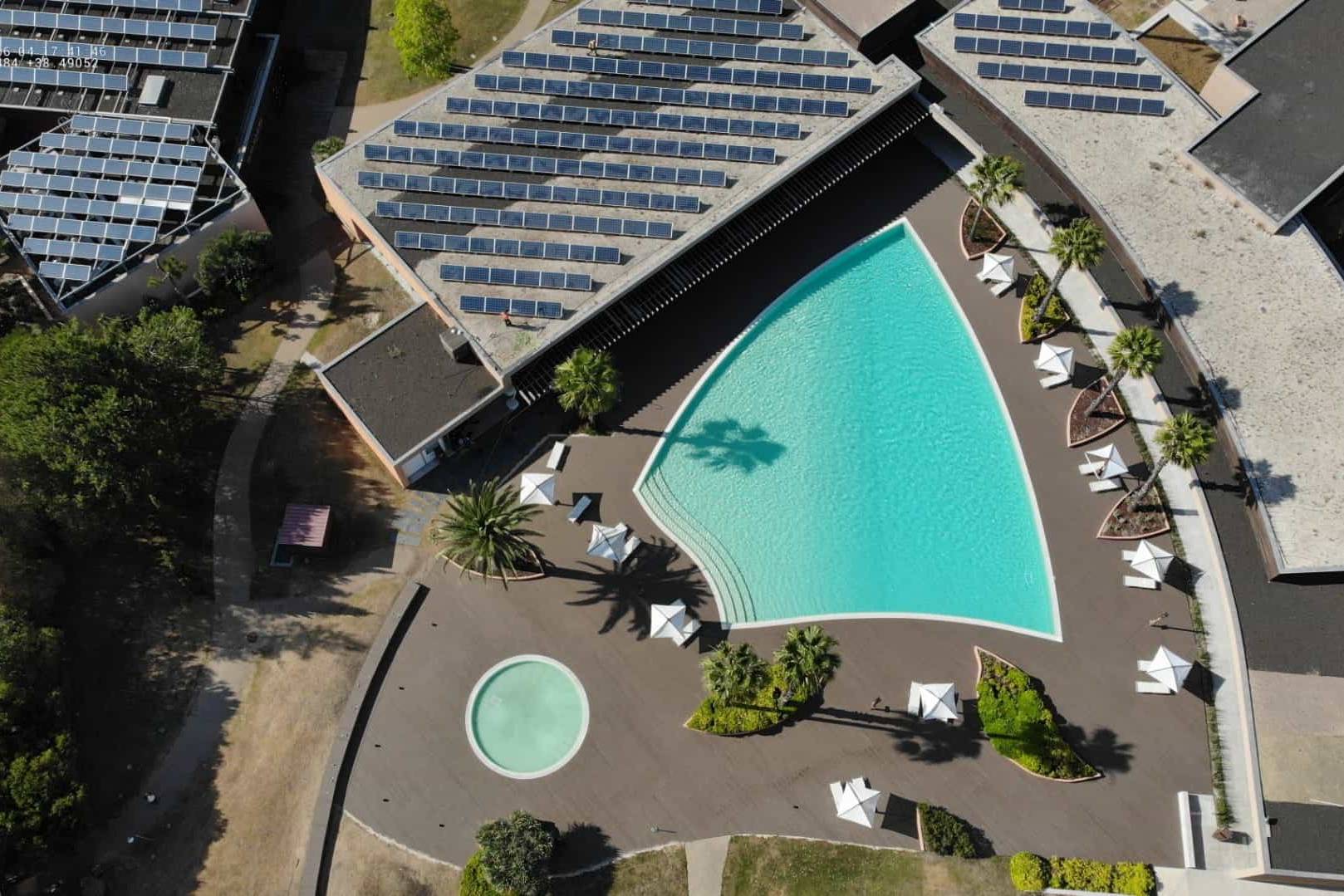 CDECK Composite Decking at the pool of Aqualuz Troia by The Editory