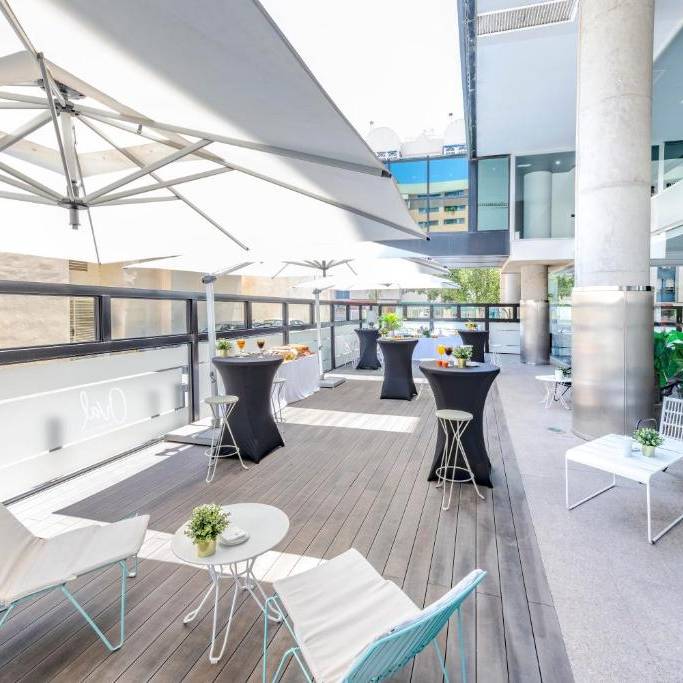 CDECK Composite Decking on the terrace of Eurostars Málaga, Spain