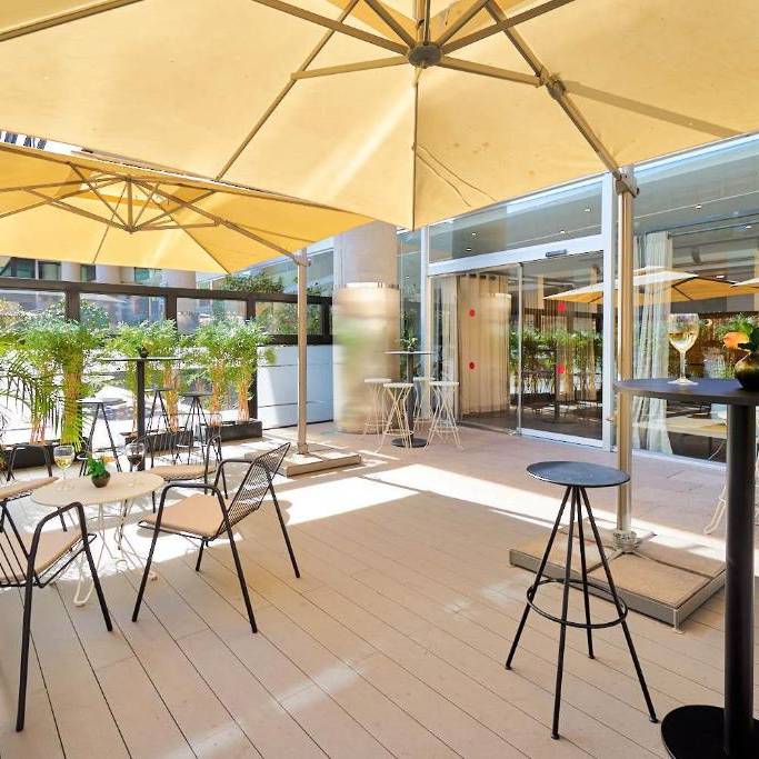CDECK Composite Decking in the lounge of Eurostars Málaga, Spain