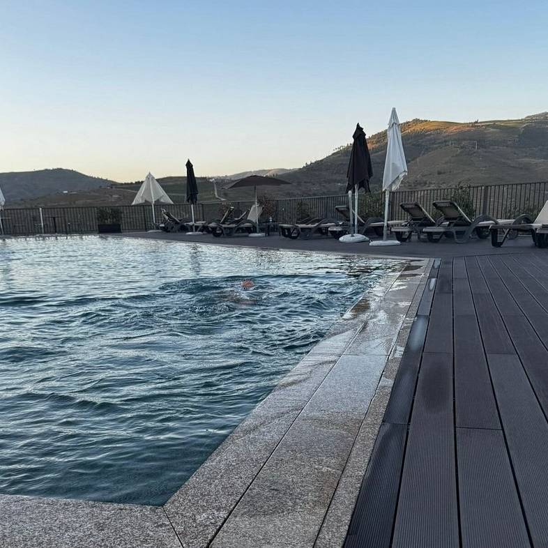 Composite decking in the pool area at Vila Galé Douro Vineyards Hotel