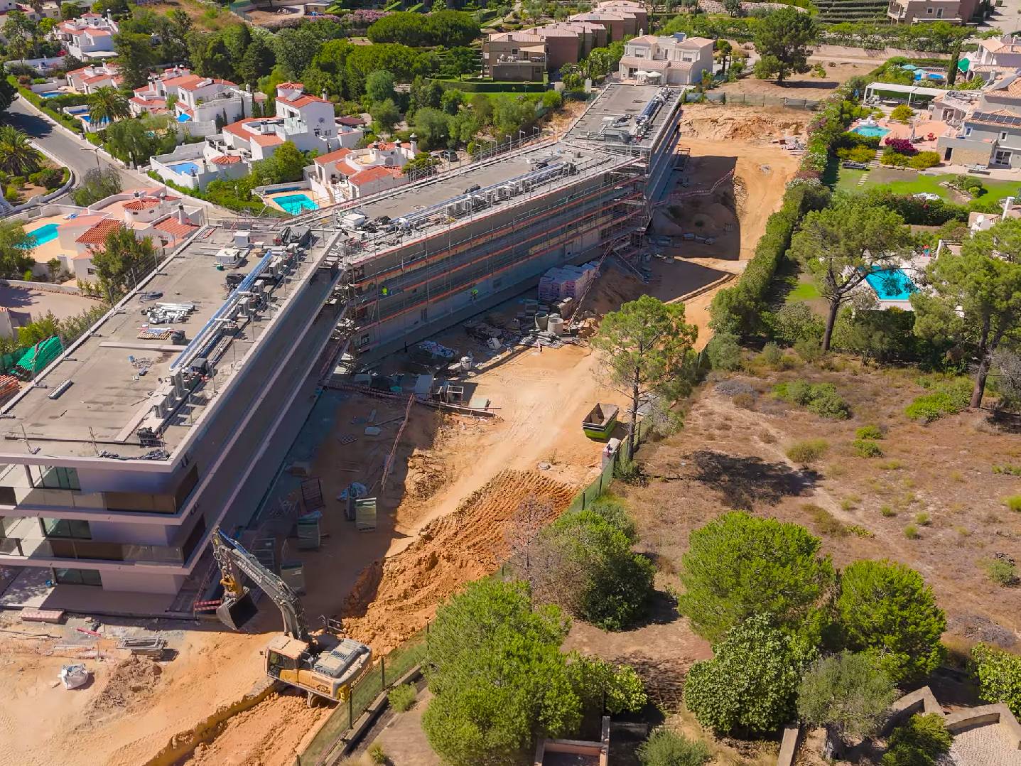 General view of the Nomad Bay project before composite decking installation