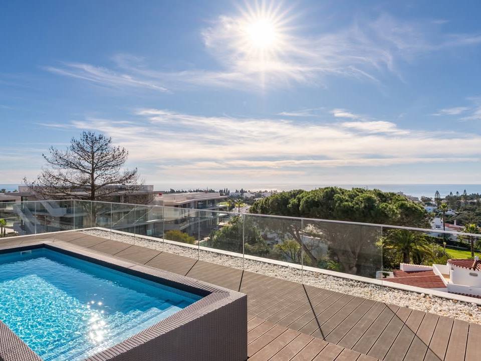CDECK composite decking installed on a rooftop at Nomad Bay (Algarve)