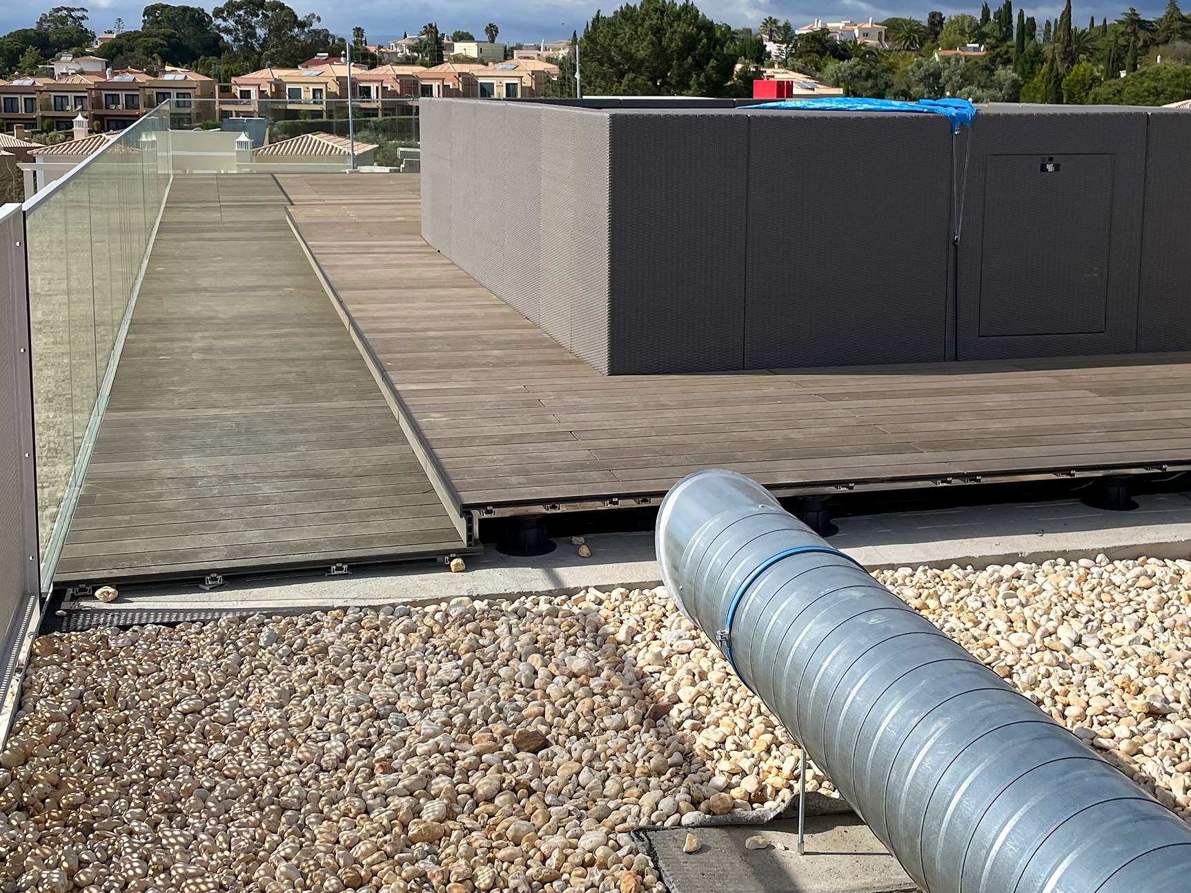 Installation of CDECK composite decking at Nomad Bay (Algarve)