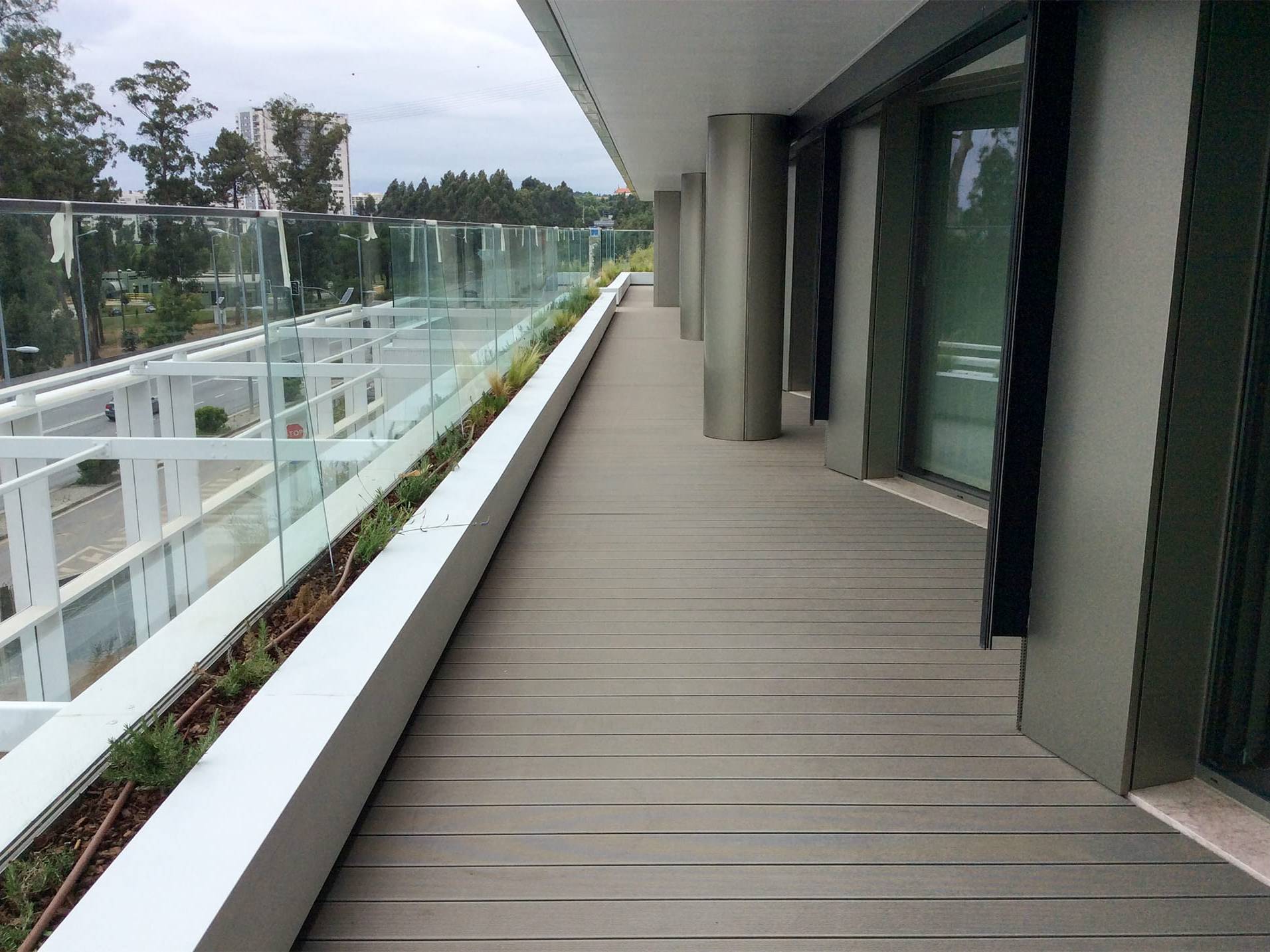 CDECK composite decking installed at the Sonae building in Porto