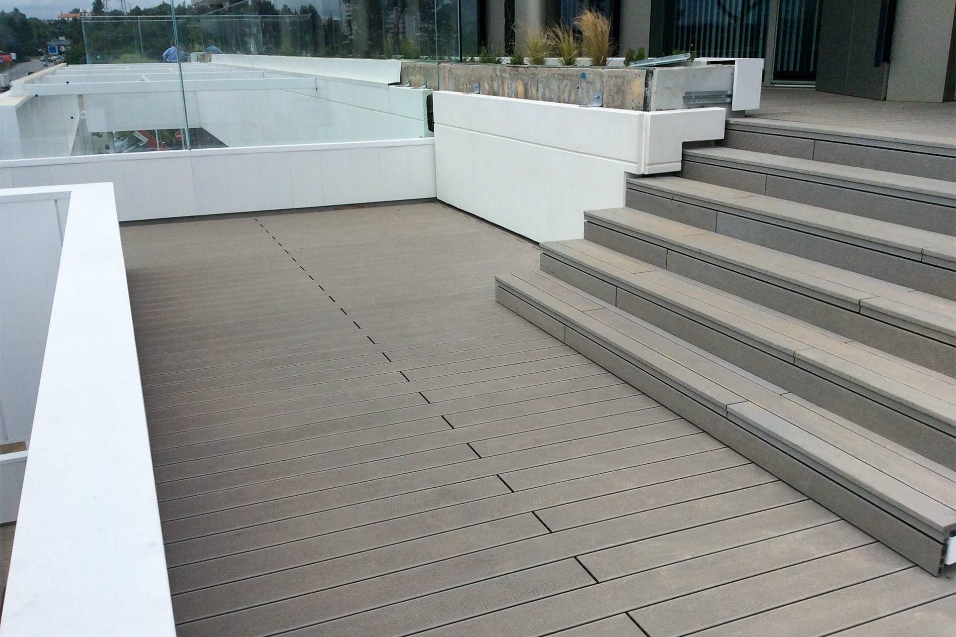 CDECK composite decking installed at the Sonae building in Porto