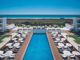 CDECK composite decking installed around the pool area at Iberostar Selection Lagos Algarve