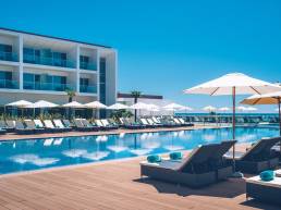 CDECK composite decking installed around the pool area at Iberostar Selection Lagos Algarve