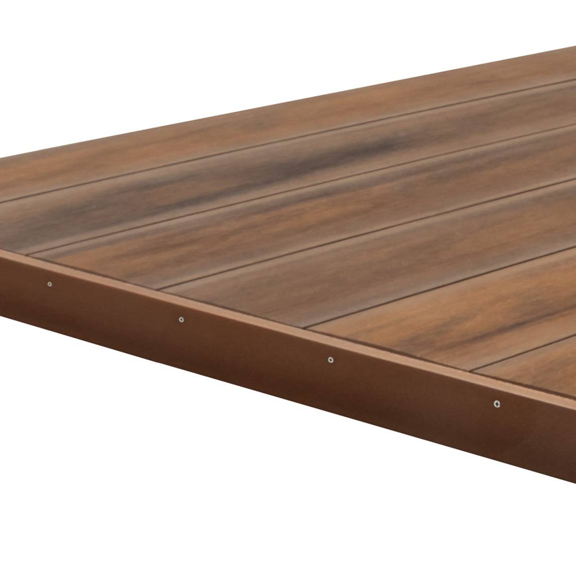 Deck Compósito CDECK WUUDE na cor American Walnut com fecho perpendicular 46mm