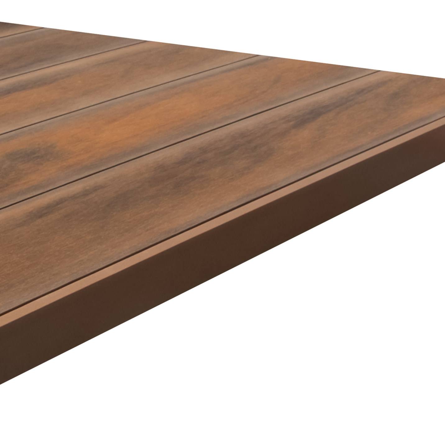 Deck Compósito CDECK WUUDE na cor American Walnut com fecho 46mm