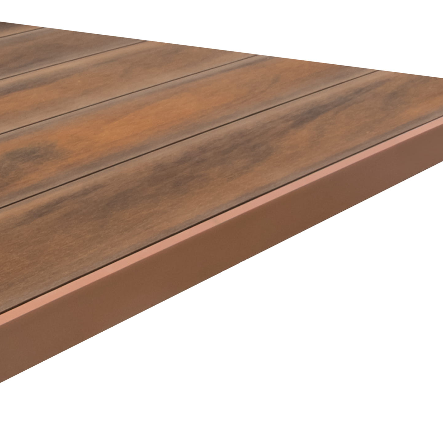 Deck Compósito CDECK WUUDE na cor American Walnut com fecho 46mm