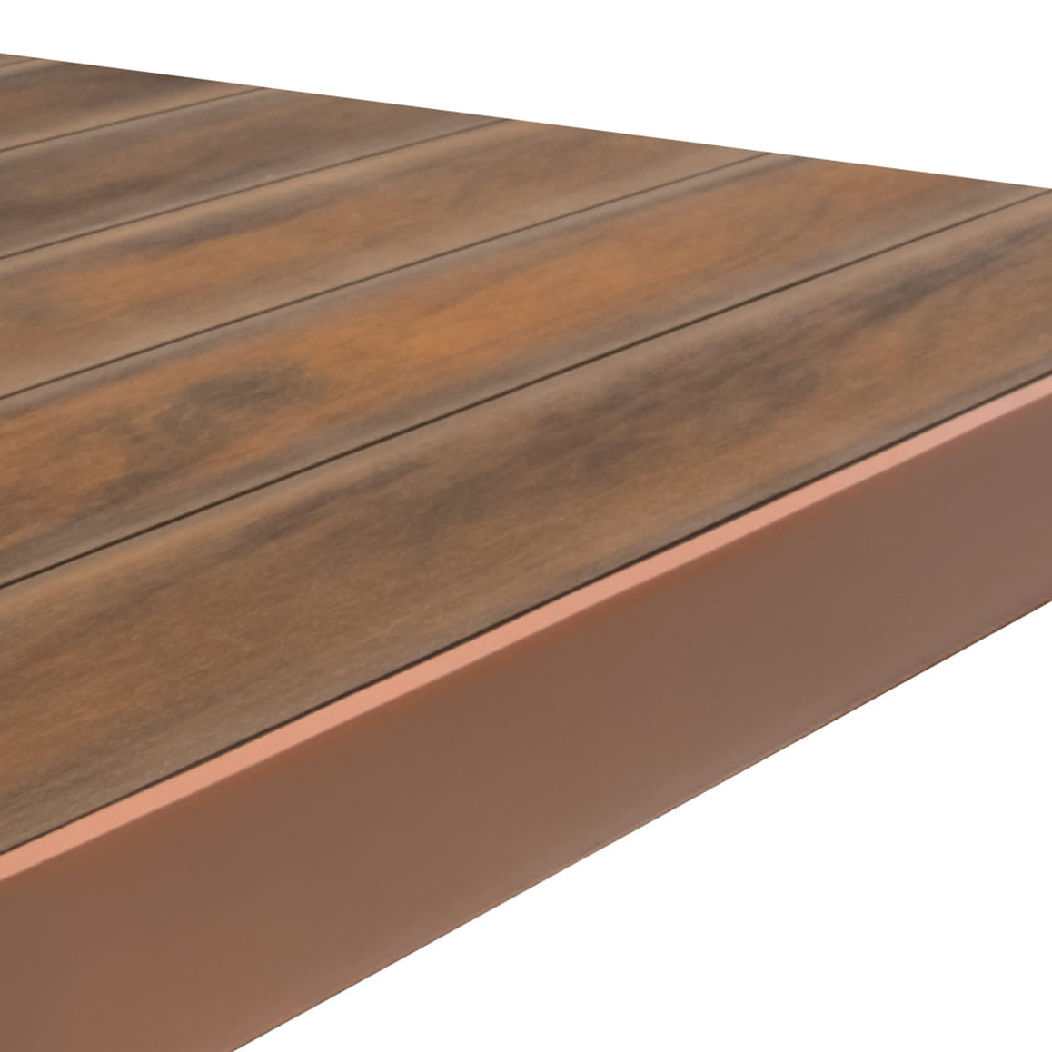 Deck Compósito CDECK WUUDE na cor American Walnut com fecho 92mm
