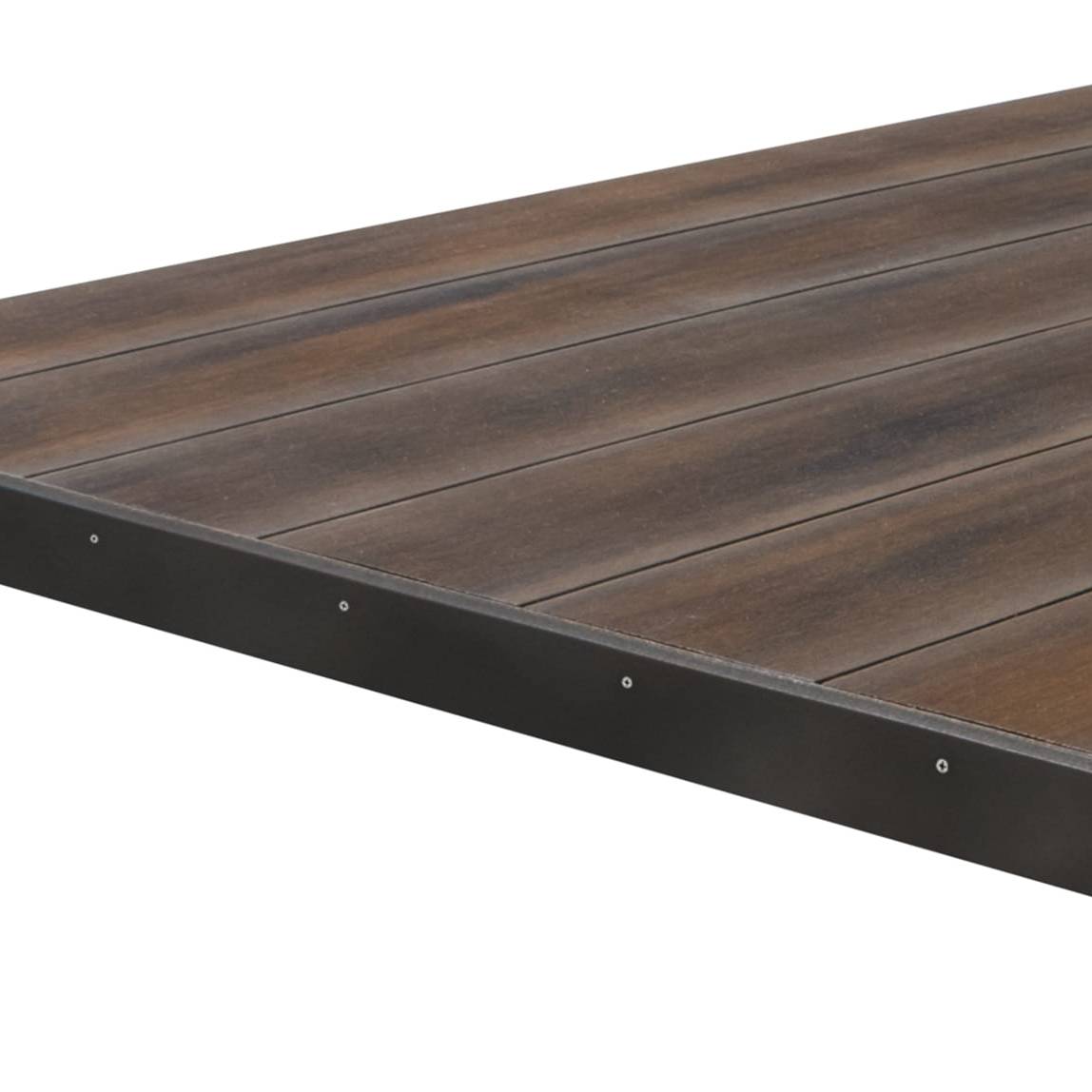 Deck Compósito CDECK WUUDE na cor Dark Walnut com fecho perpendicular 46mm