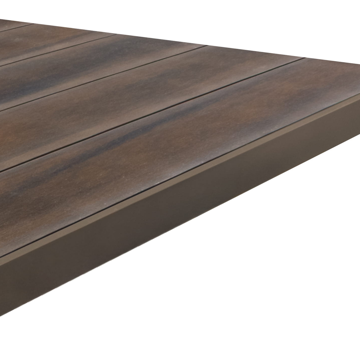 Deck Compósito CDECK WUUDE na cor Dark Walnut com fecho 46mm