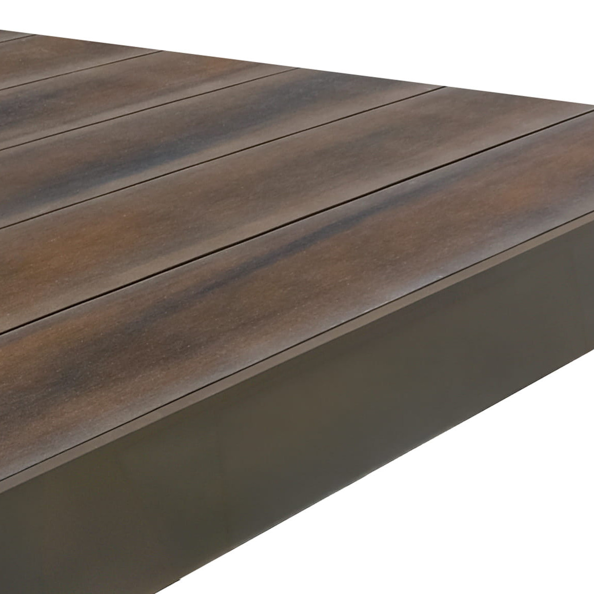 Deck Compósito CDECK WUUDE na cor Dark Walnut com fecho 92mm