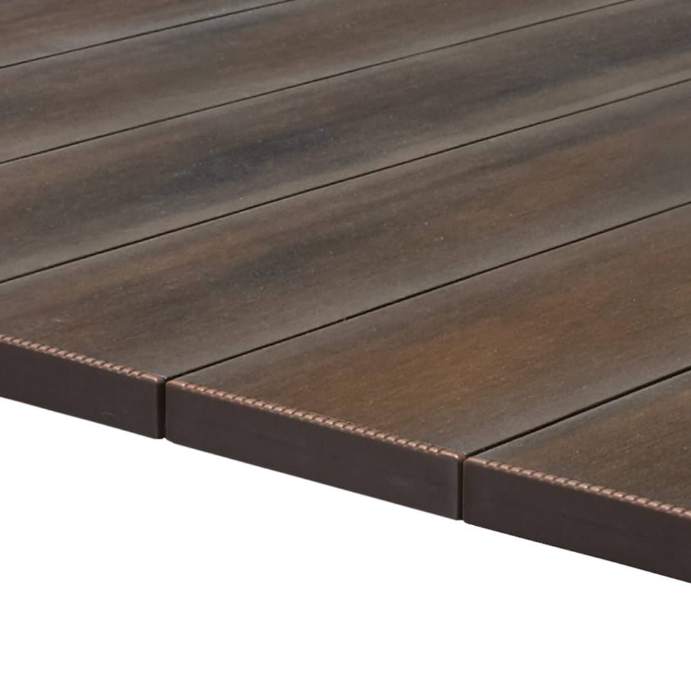 Deck Compósito CDECK WUUDE na cor Dark Walnut com tampas
