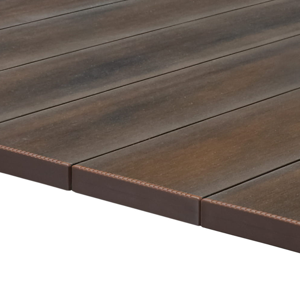 Deck Compósito CDECK WUUDE na cor Dark Walnut com tampas