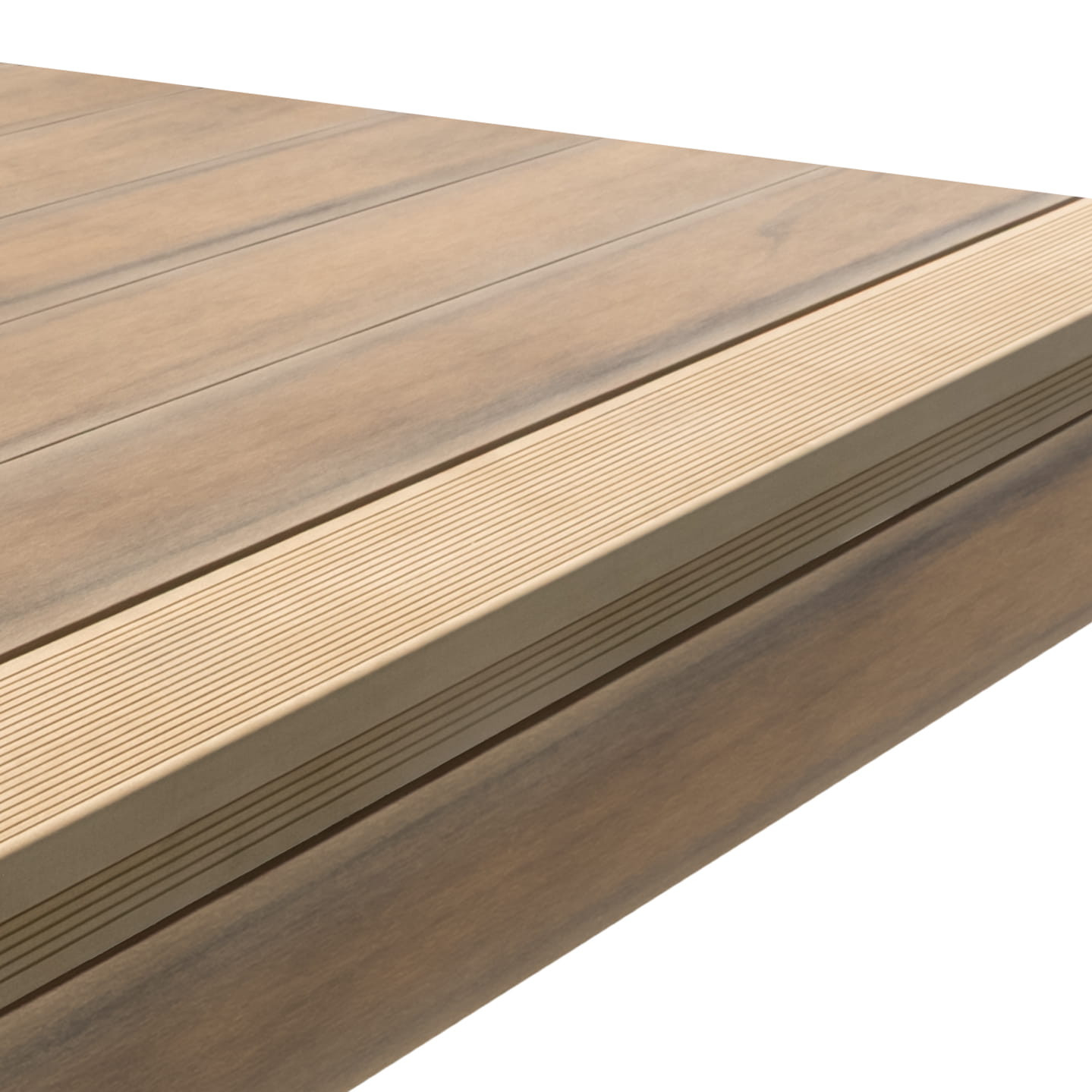 Deck Compósito CDECK WUUDE na cor Natural Beech com degrau
