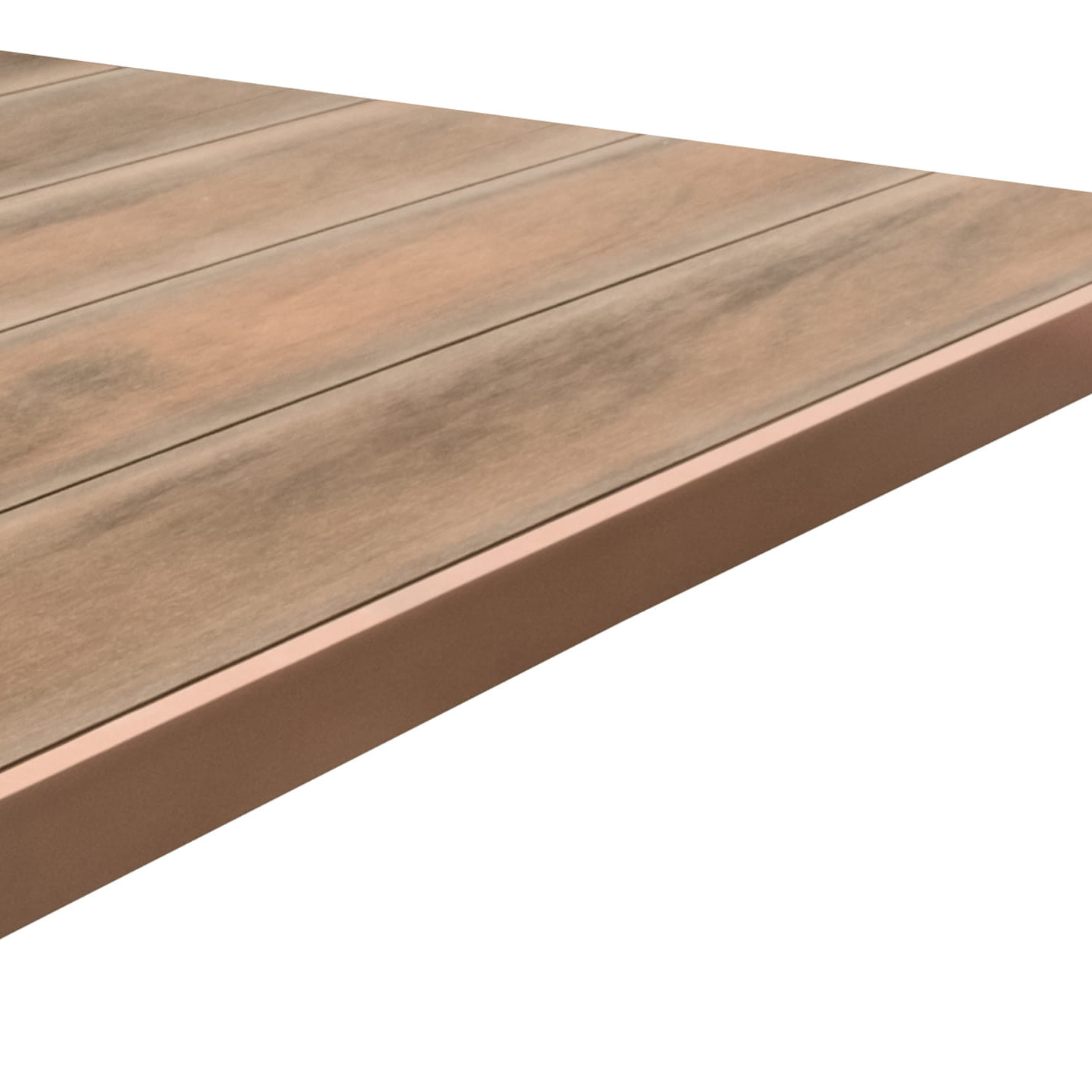 Deck Compósito CDECK WUUDE na cor Soft Oak com fecho 46mm