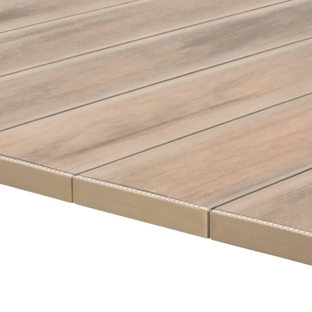 Deck Compósito CDECK WUUDE na cor Soft Oak com tampas
