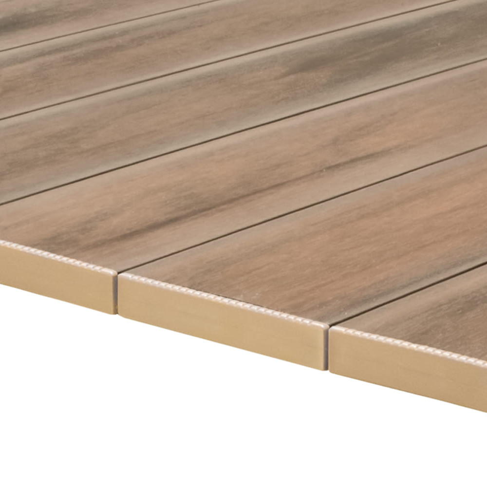 Deck Compósito CDECK WUUDE na cor Soft Oak com tampas